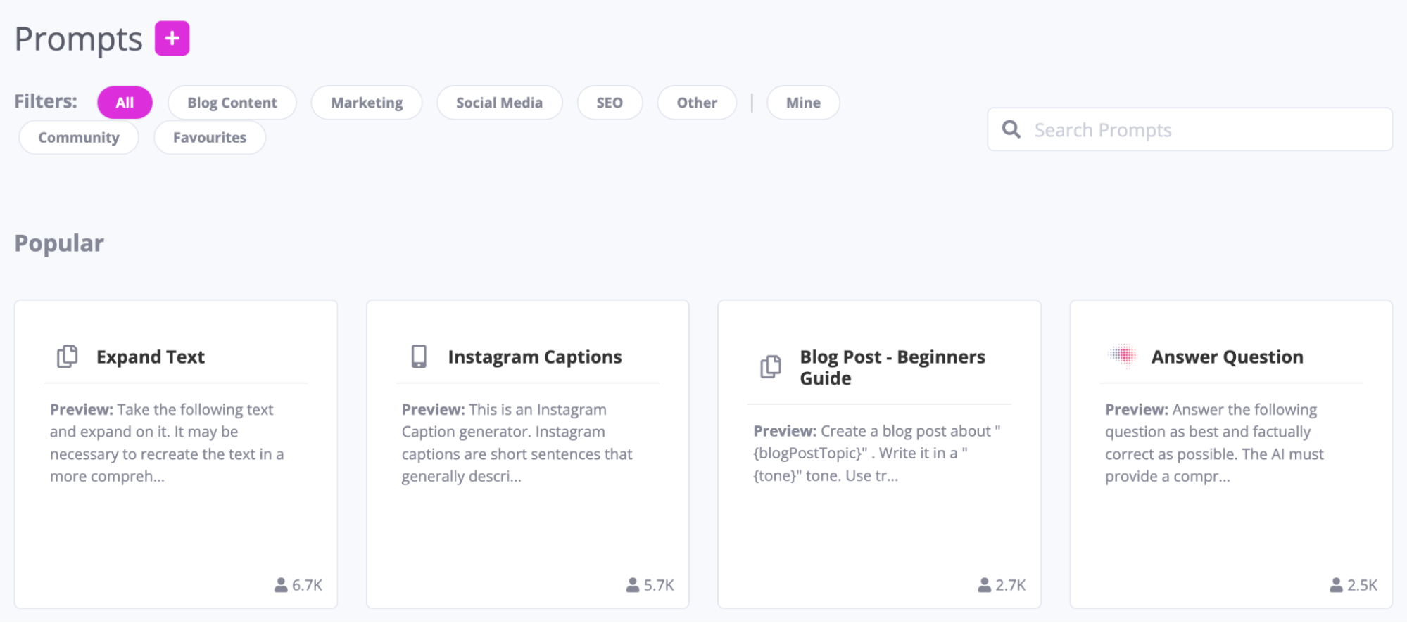 ContentBot 的提示库
