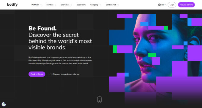 Botify homepage screenshot