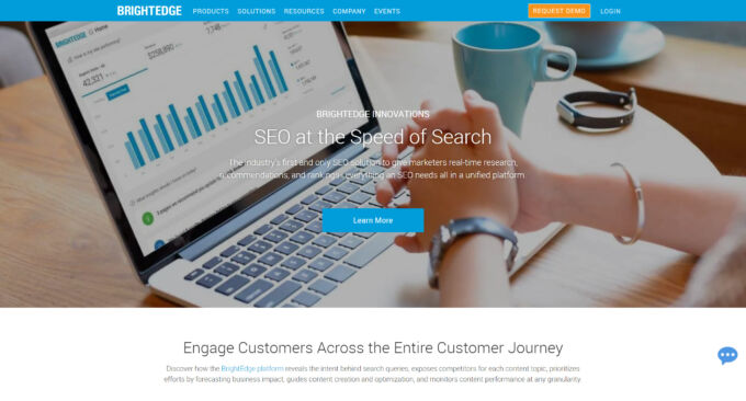 BrightEdge homepage screenshot