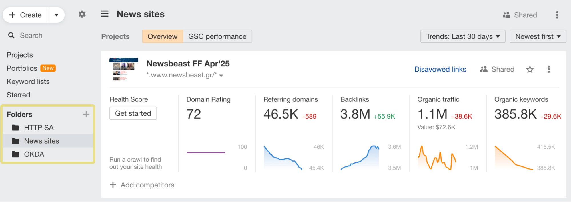 Dashboard folders now available on all plans
