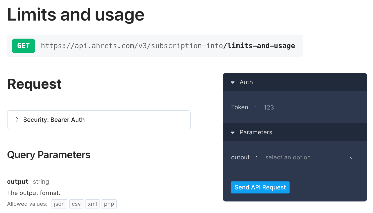 New usage monitoring endpoint in APIv3