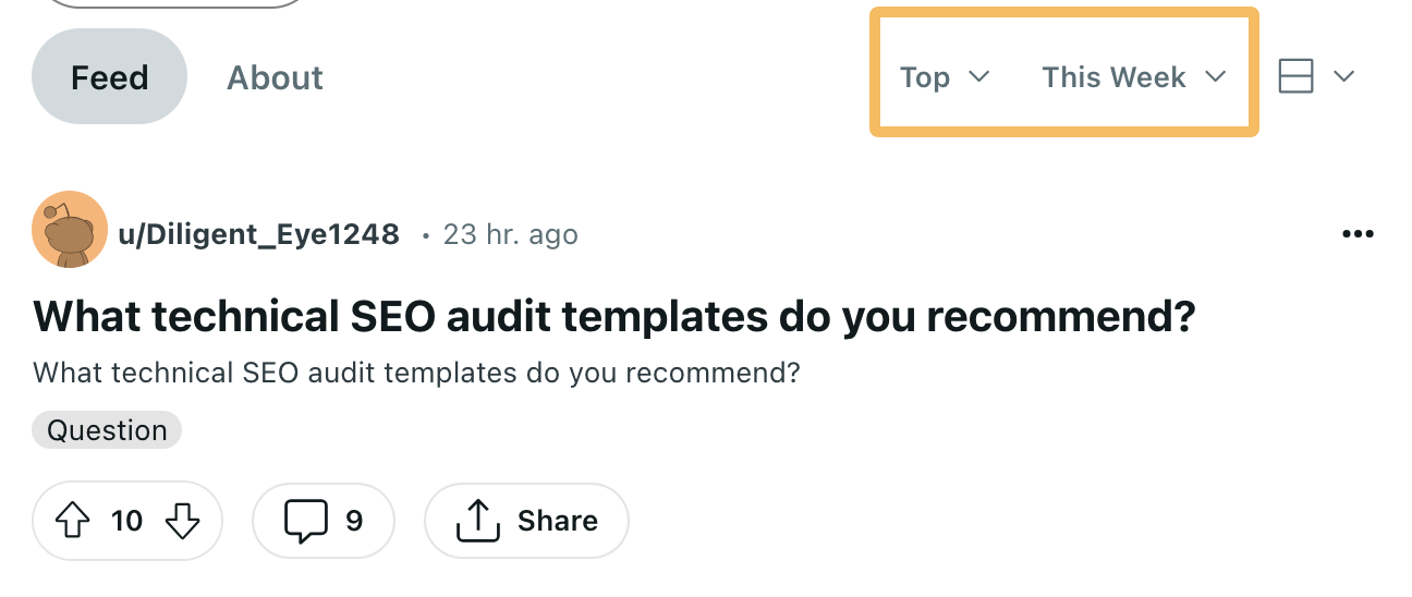 Popular post from the /r/bigSEO subreddit