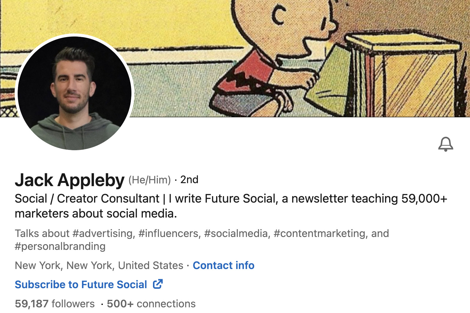 Jack Appleby's LinkedIn branding