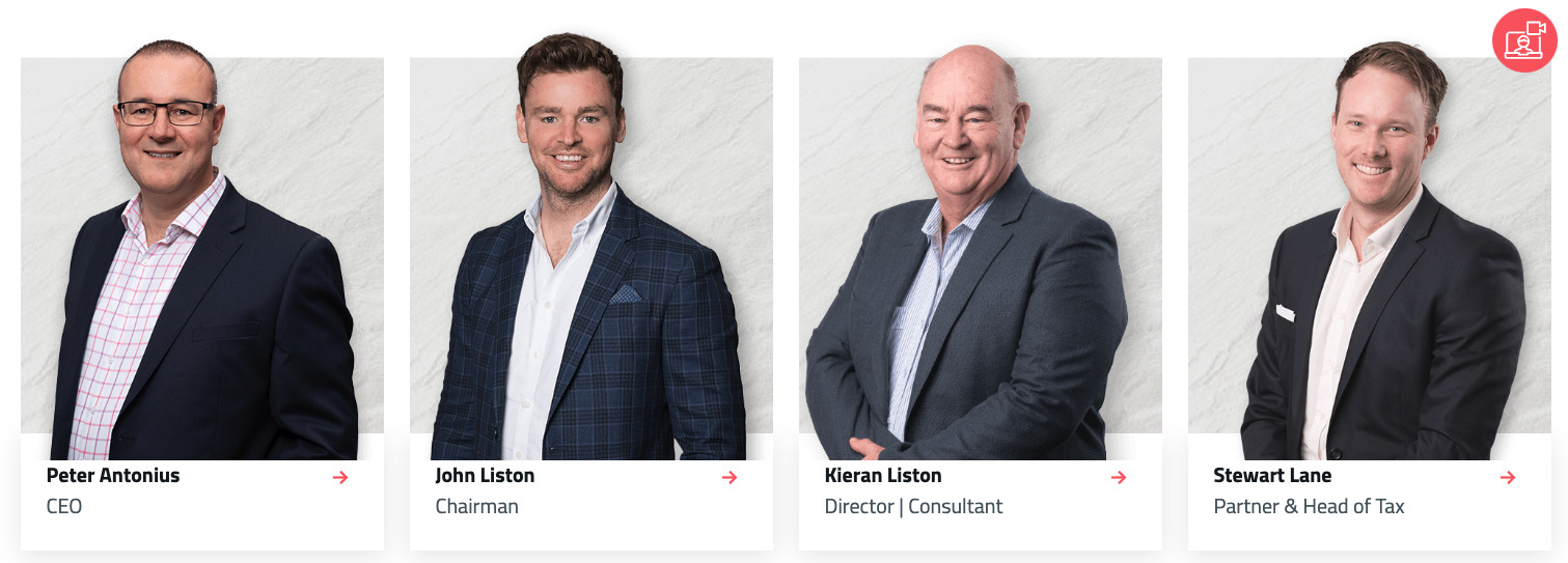 Example of professional headshots from Liston Newton Advisory.