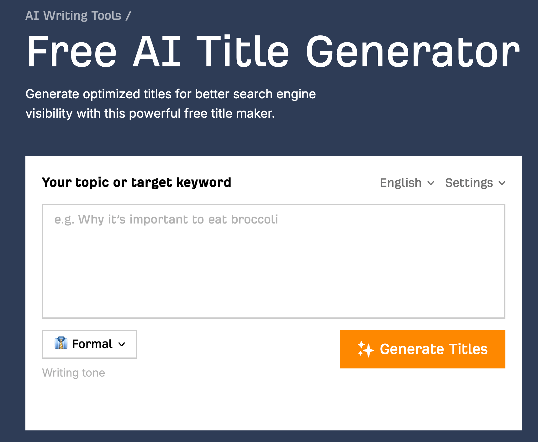 Ahrefs 免费的 AI Title Generator（标题生成器）