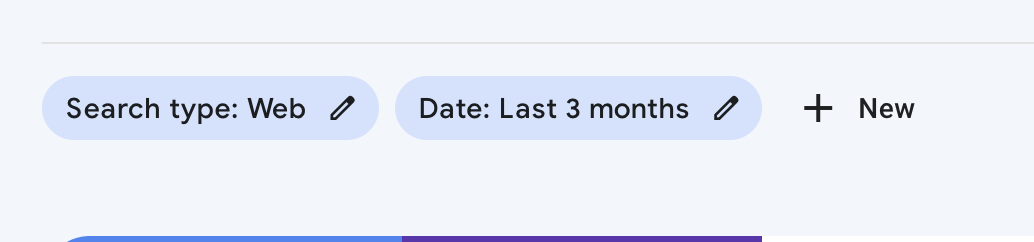 Search type filters in Google Search Console
