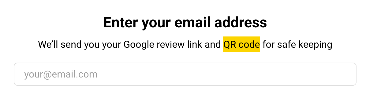 WhiteSpark 的 Google 评论链接生成器允许你为评论生成 QR 二维码