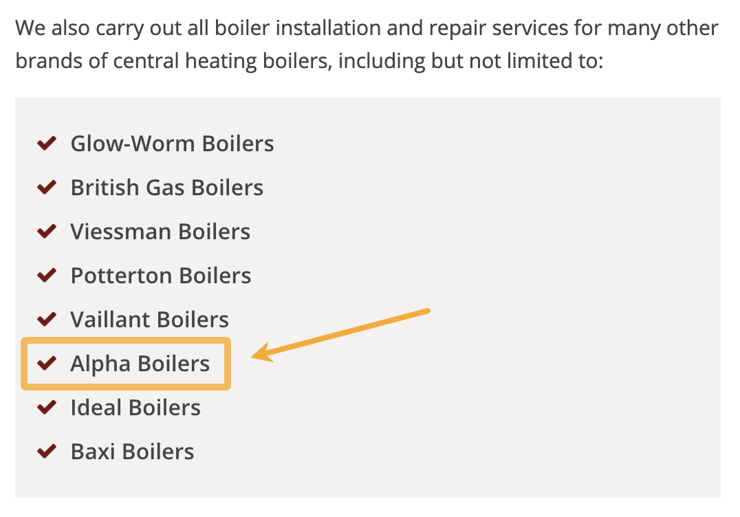 Example of a site giving searchers what they want