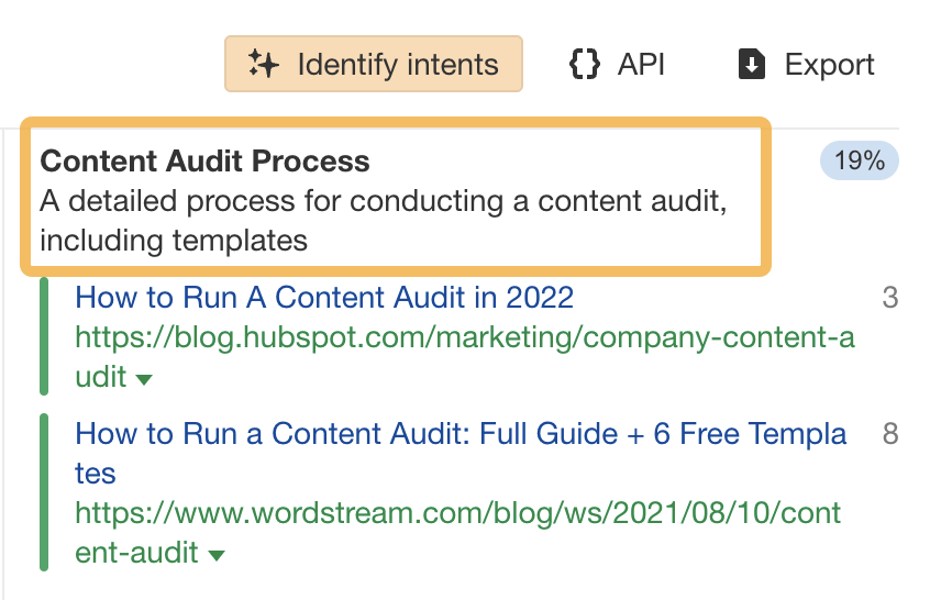 Using AI to identify keyword intent in Ahrefs' Keywords Explorer