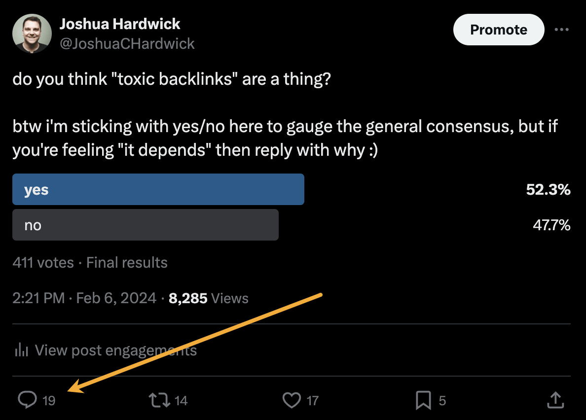 Me, indirectly sourcing insights on social media