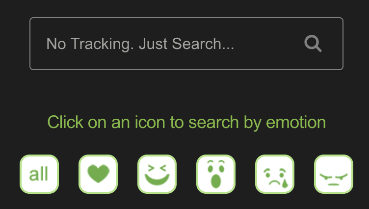 Mojeek emotion search