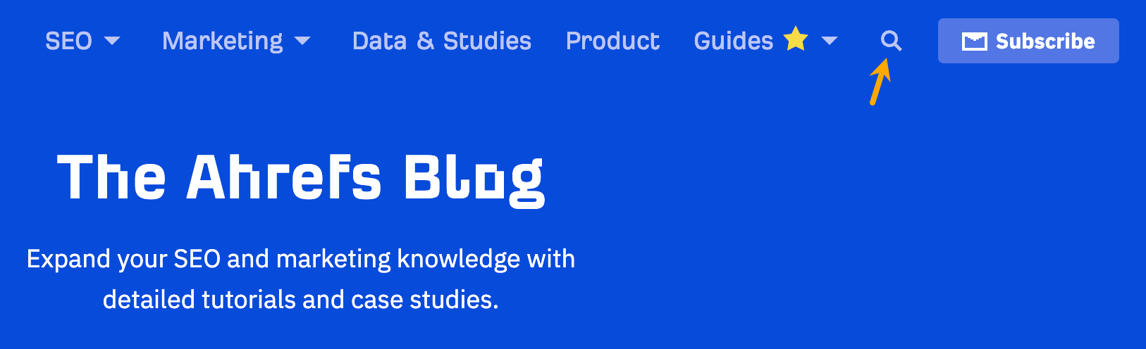 Built-in website search feature.