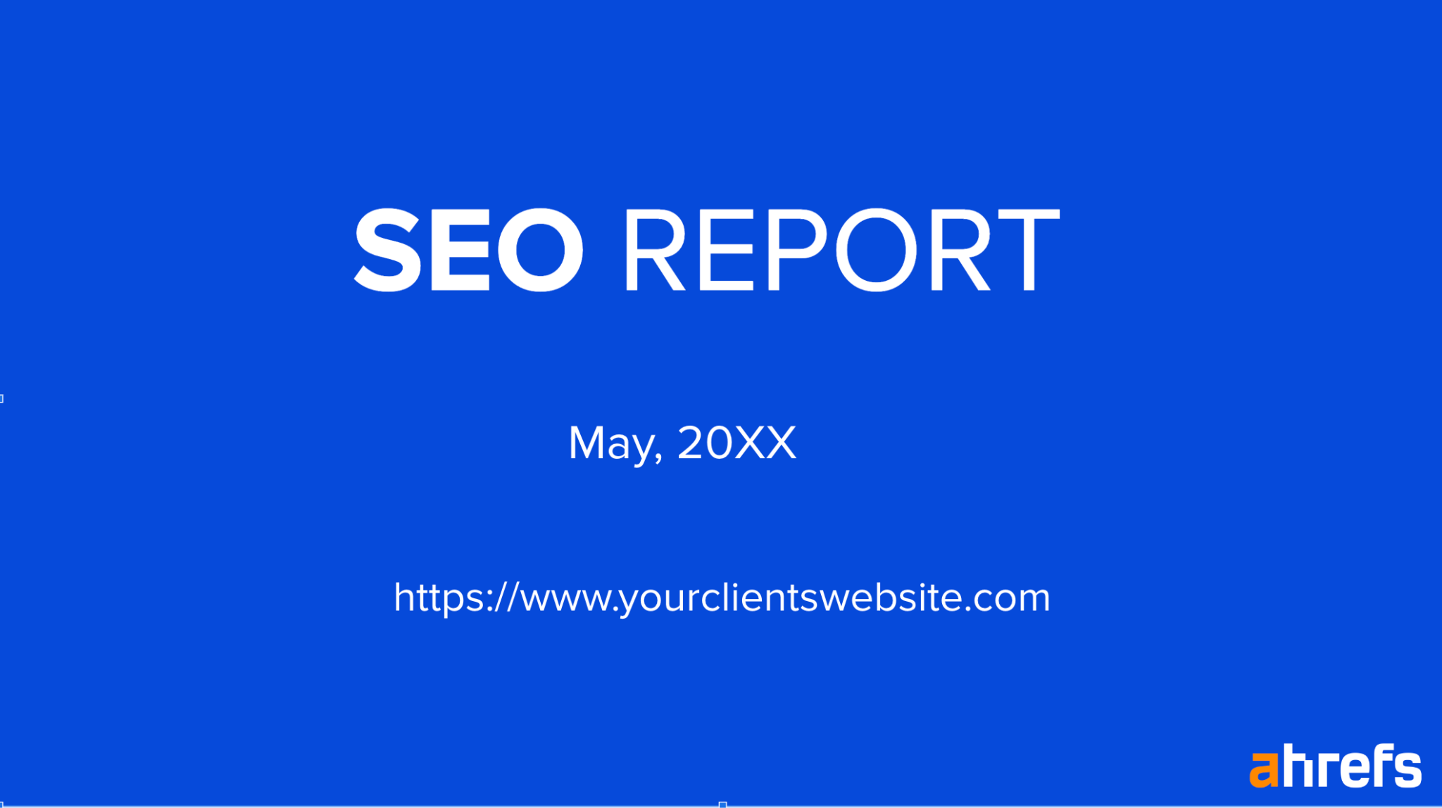 SEO report title card screenshot