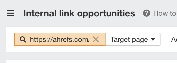 Enter the "money" page you want to boost and choose "Target page"