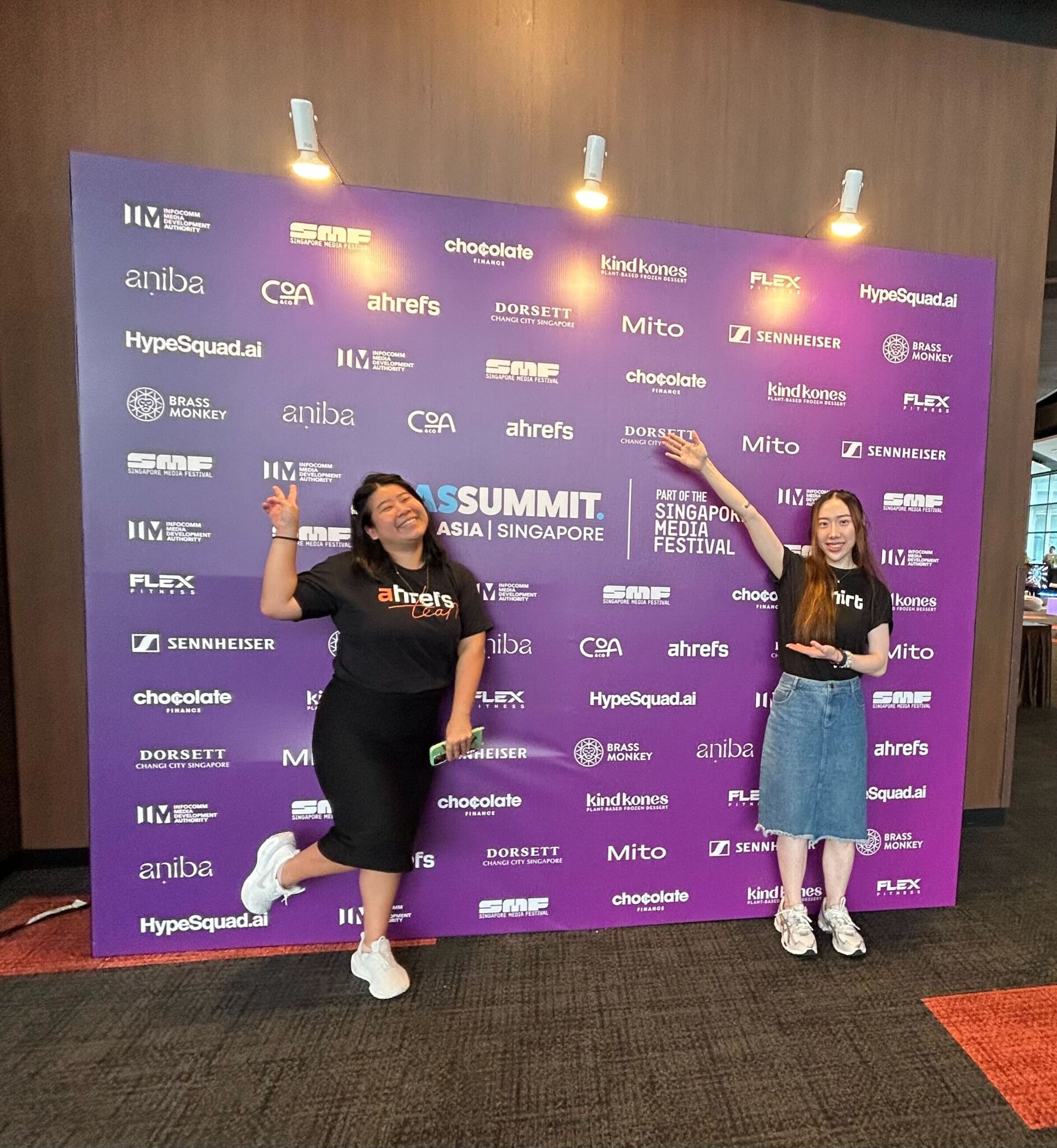 Our logo on the media wall at Nas Summit 2024