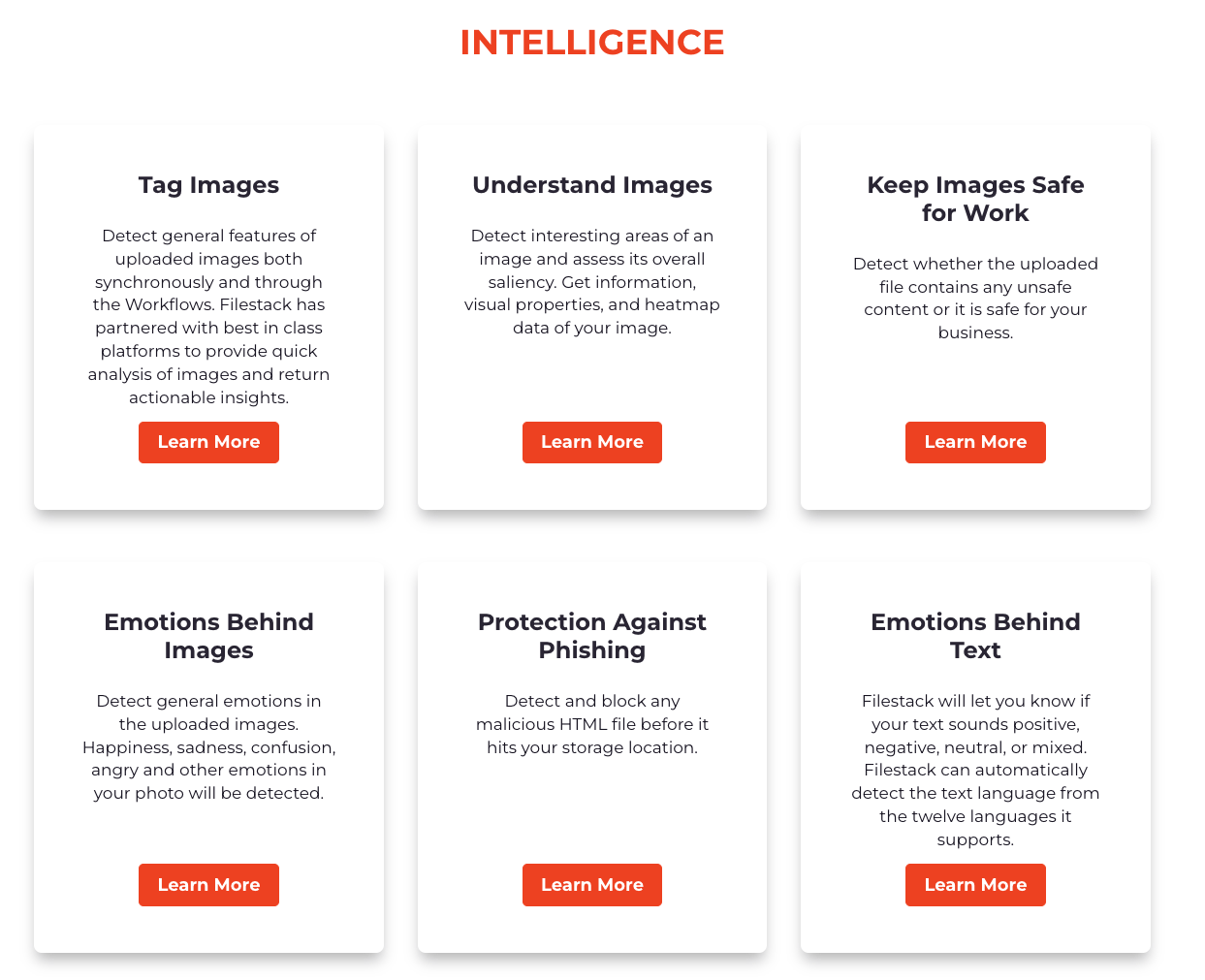 Filestack's Intelligence features.