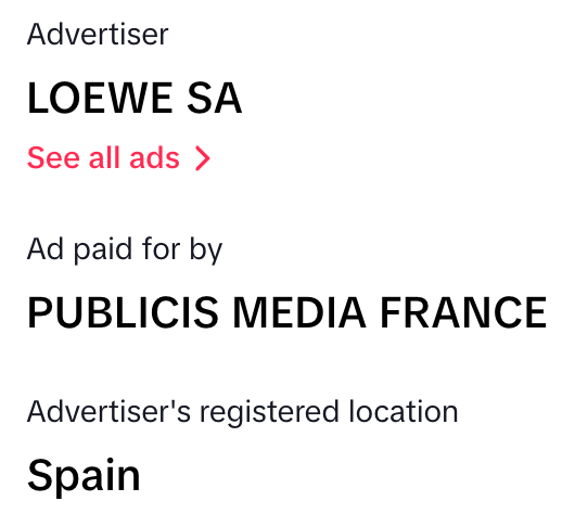 See who paid for an ad on TikTok