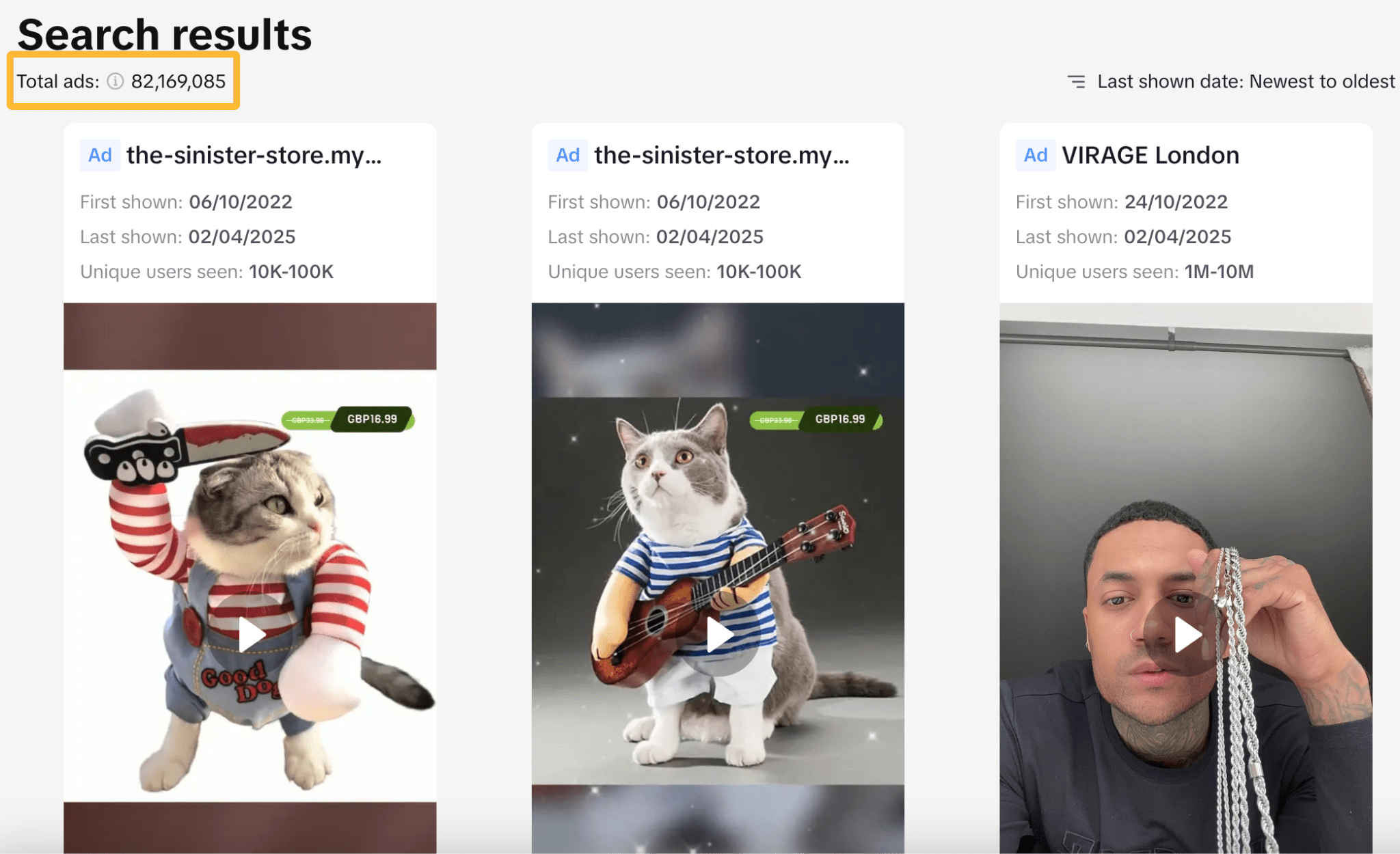 The entire TikTok ads database