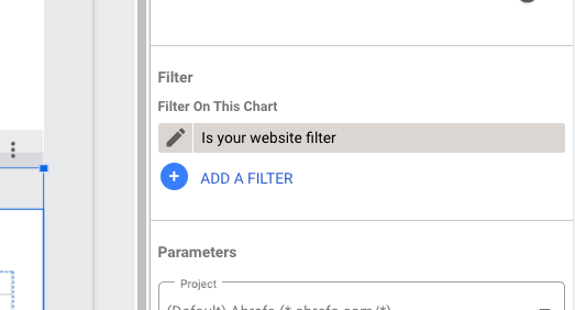 A closeup of a "Is your website filter"