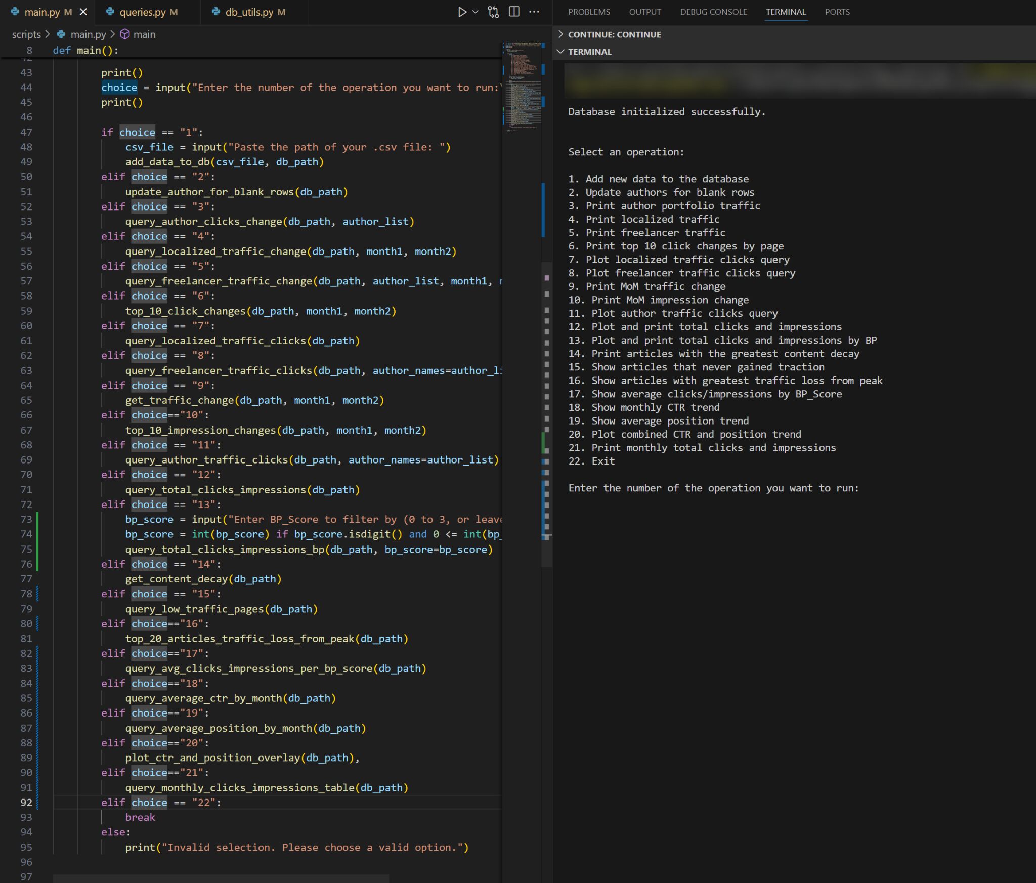 AI helping with coding a tool for reporting. 