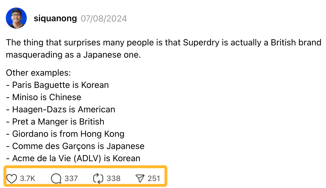 My viral post on Threads