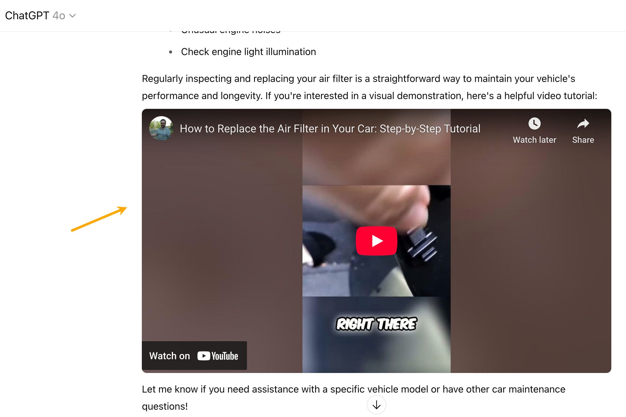 ChatGPT embedding videos into the "cherps".