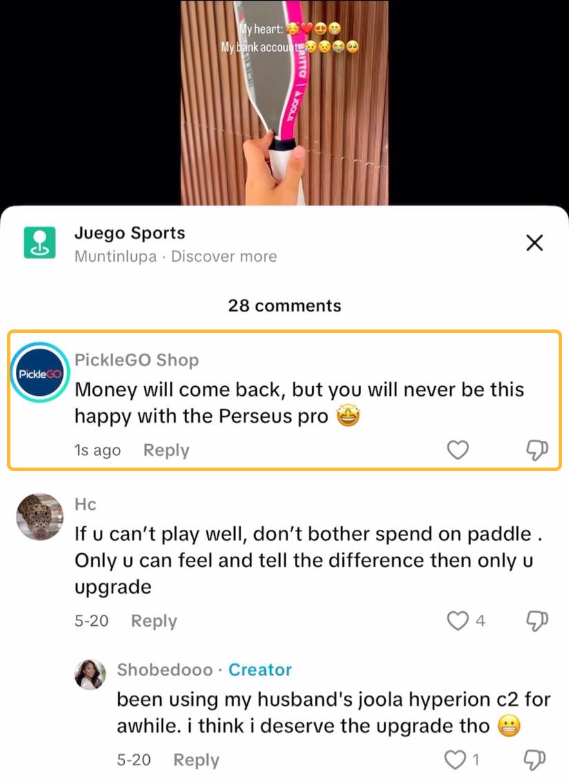 Picklego commenting on other videos