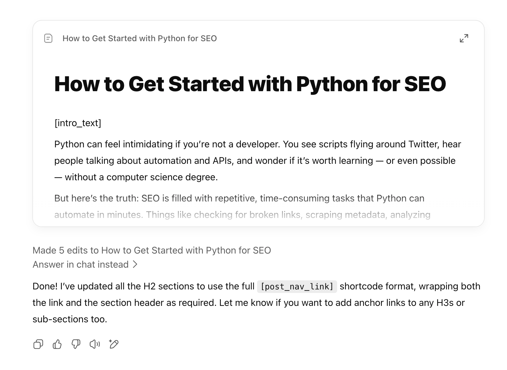 A real Ahrefs blog post I co-wrote with ChatGPT helping out.