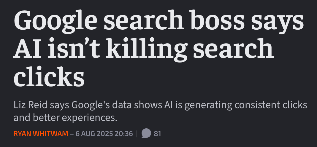 Google search head Liz Reid says AI isn't killing search clicks
