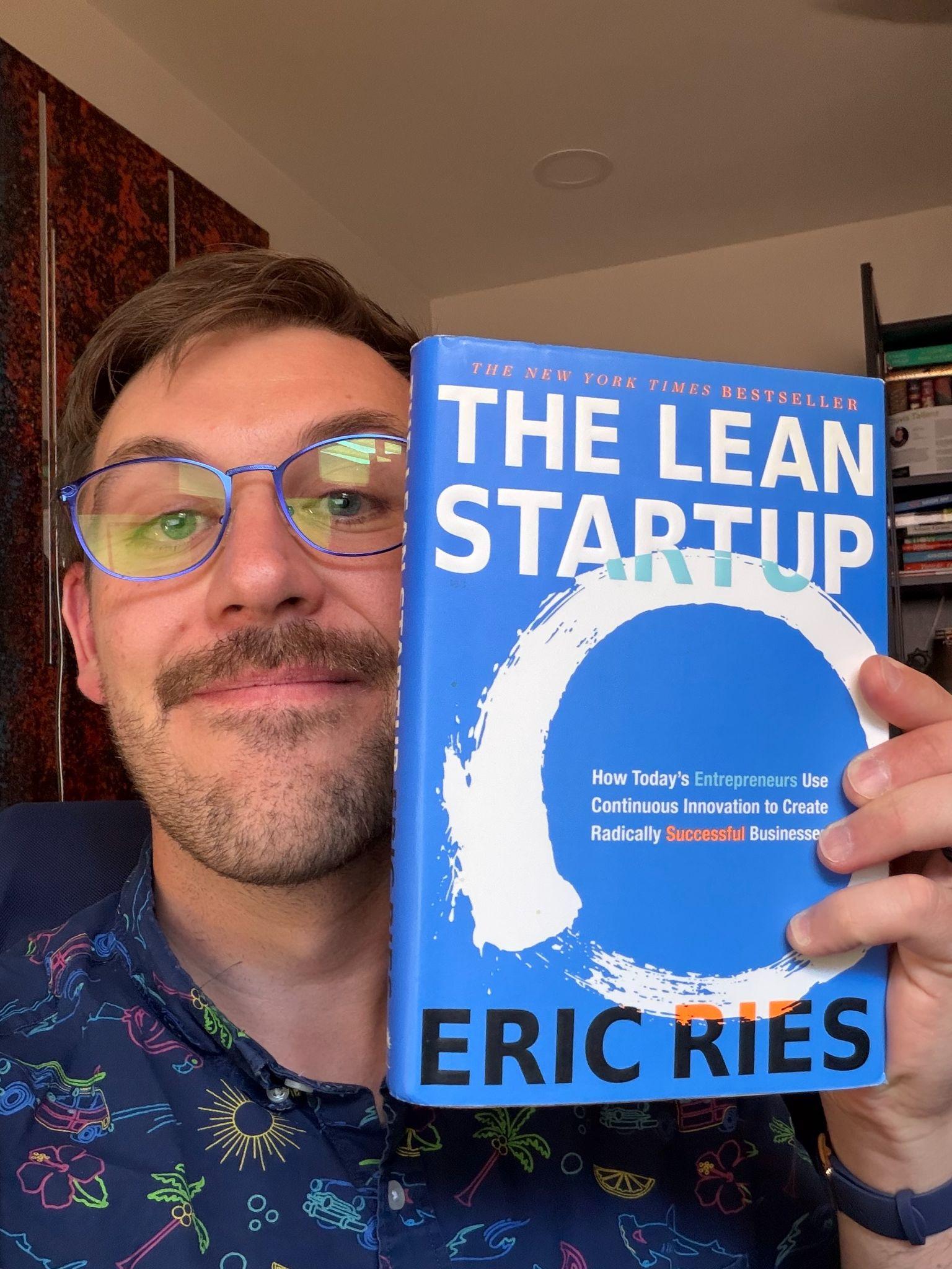 Travis Tallent holding Lean Startup