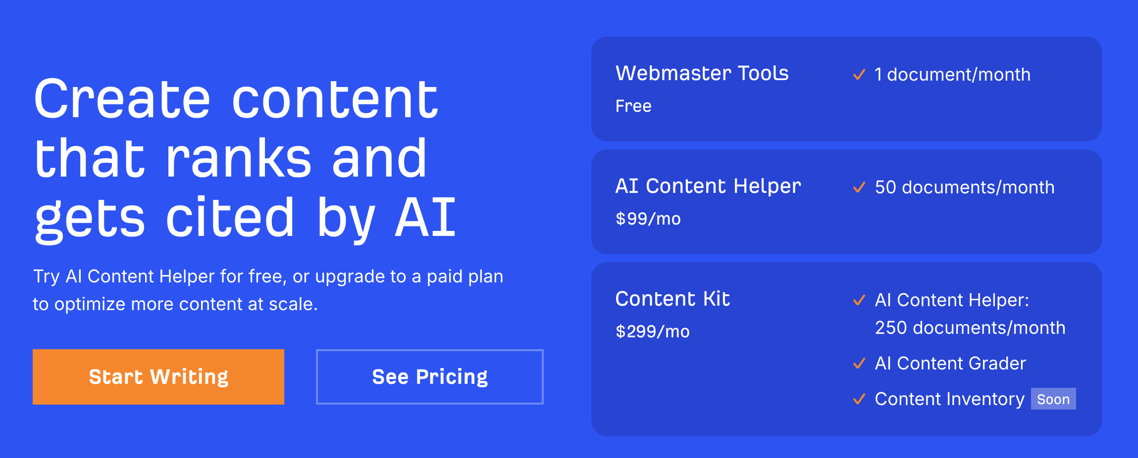 Ahrefs AI Content Helper Pricing