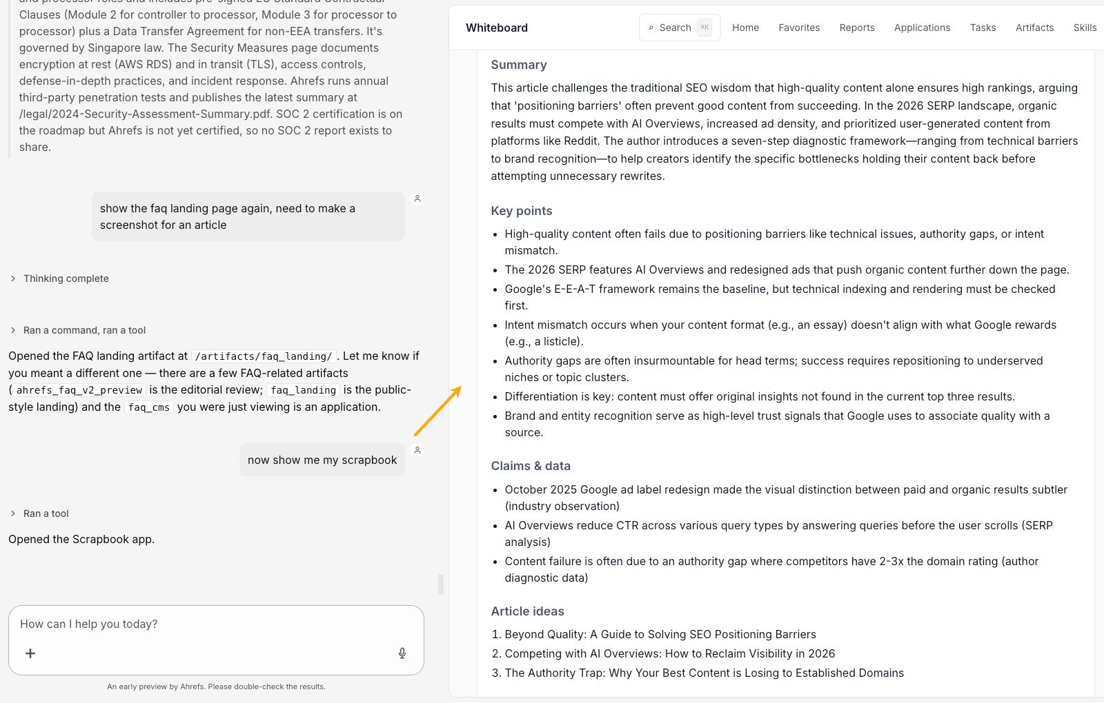 Scrapbook app summarizing saved articles and storing them in GitHub